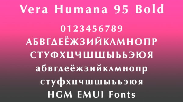Vera Humana 95 Bold. hwt