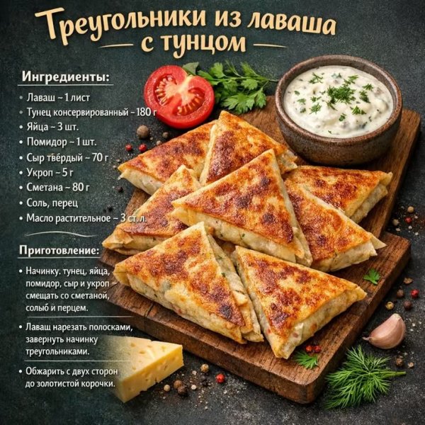 Треугольники из лаваша