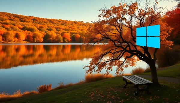 Windows,осень,скамейка,дерево.14