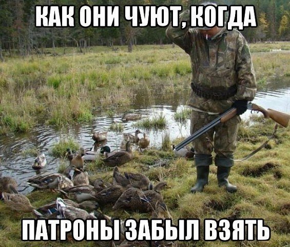 Чуют ведь, что патроны забыл)))