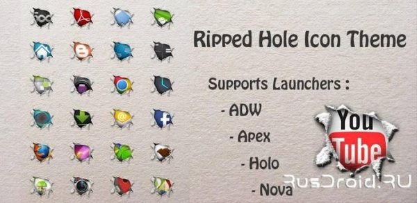 Ripped Hole Icon Theme v1.4
