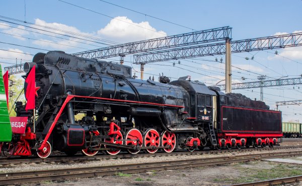 Паровоз ЛВ-0165, депо Троицк, Челябинская обл