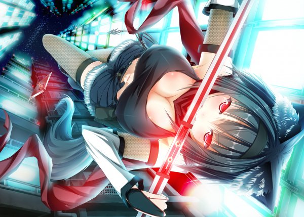 sword thighhighs weapon