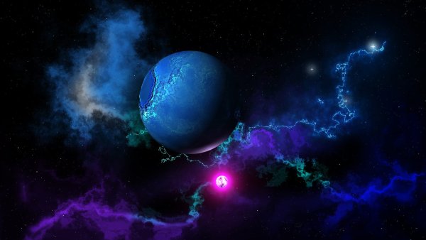 Space-moon-galaxy