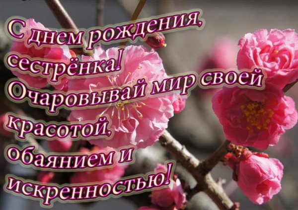 С днём рождения Сестрёнка