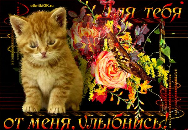 Для тебя от меня!Улыбнись!