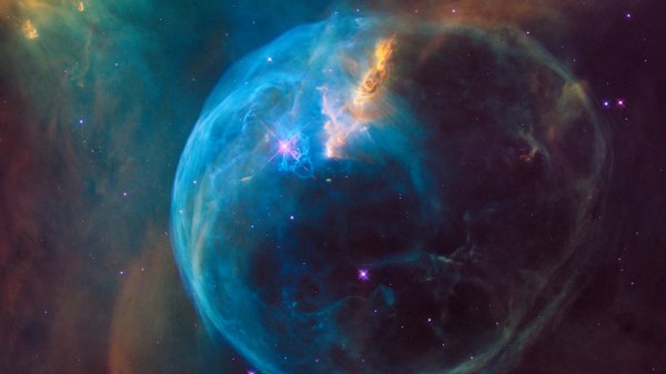 Туманность Пузырь Хаббла Hubble bubble 3840x2160 обои 4К