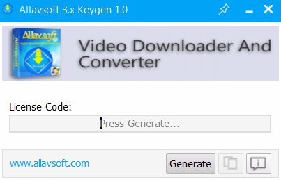 Keygen Allavsoft Video Downloader Converter 3.x v1.0