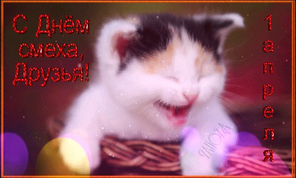 Анимированная открытка с днем смеха (2)