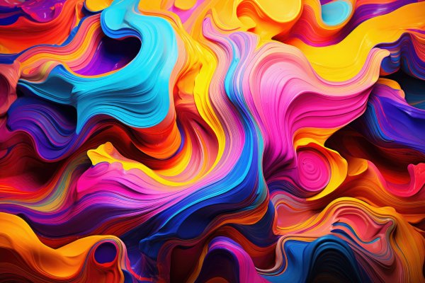 Vibrant-colors-abstract-shapes-waves-pink-orange-dynamics