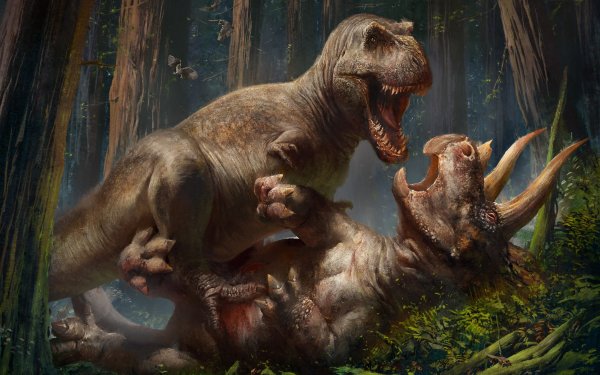 99px ru wallpaper 236373 srajenie dvuh dinozavrov tirannozav
