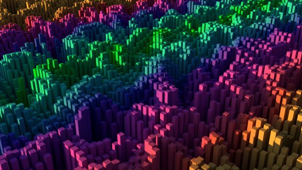 Kvadraty stolby gradient 223117 3840x2160