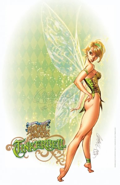 J. Scott Campbell - Tinkerbell Statue Print