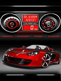 Red car спидометр