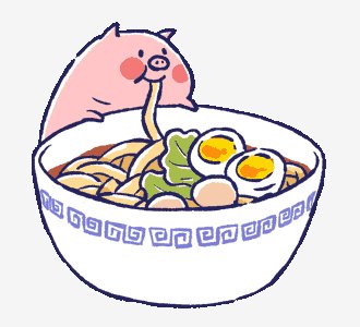 LINE Creators' Stickers - Tiny Piggy Example with GIF An