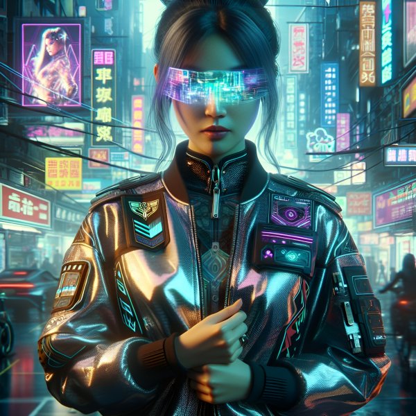 Киберпанк,девушка,неон,фантастика.76