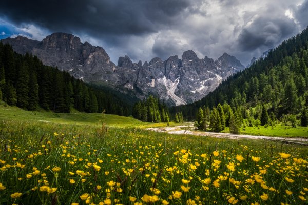 Горный пейзаж Облачность