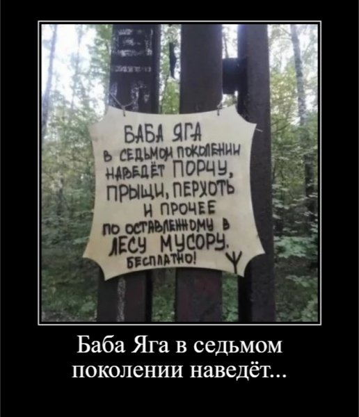 Баба Яга в седьмом поколении наведёт...