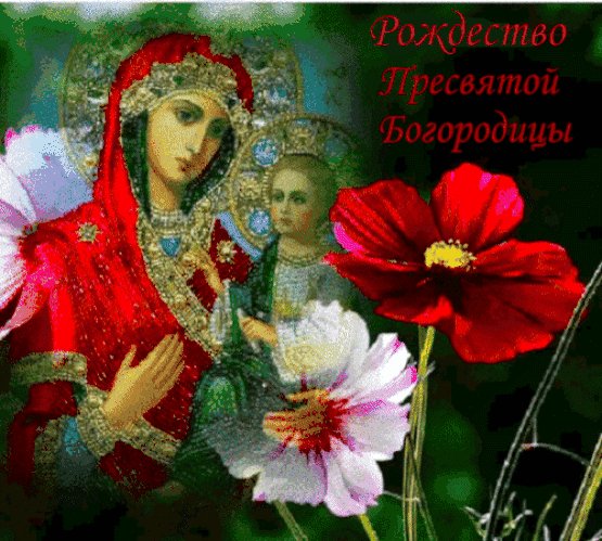 анимированная открытка рождество пресвятой