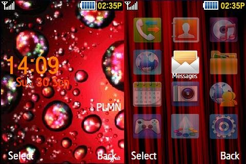 69 Red Abstract
