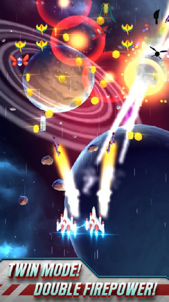 Galaga Wars v.1.1 [Мод много денег]