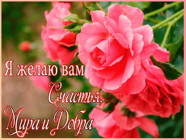 Анимированная открытка я желаю вам счастья