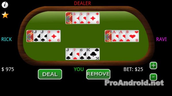 Card Poker Game 1 3 5