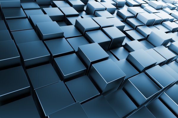 Blue-cubes-geometry-texture-metallic