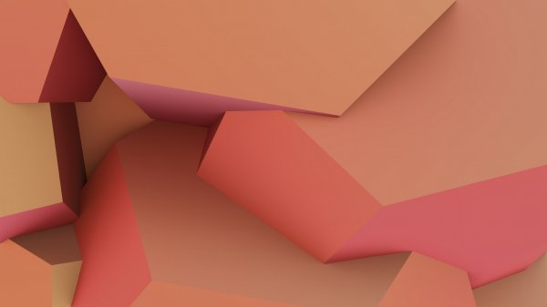 Orange-geometry-pink-shapes-design