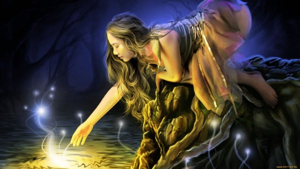 women fantasy dark lights fantasy art ny