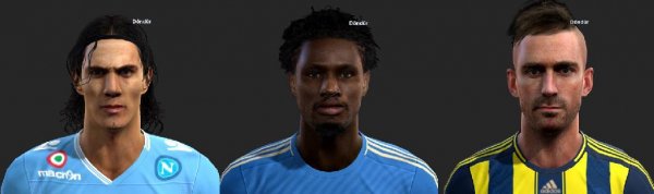 Cavani Meireles Mikel Faces