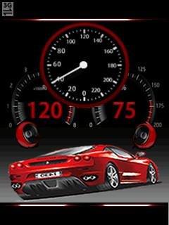 Red ferrari car спидометр анимация