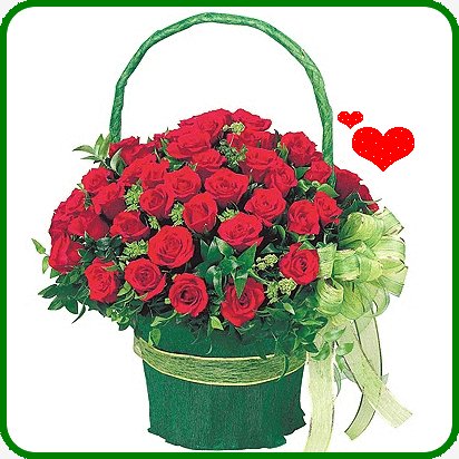 Корзина с розами
