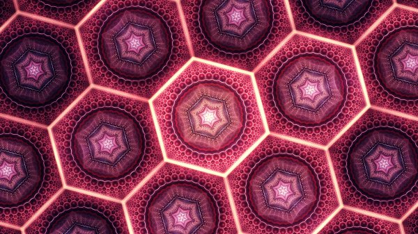 Fraktal uzor shestiugolniki 242444 3840x2160