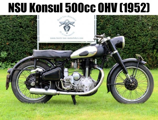NSU KONSUL 500cc OHV (1952г.)