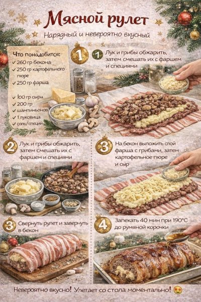 Мясной рулет