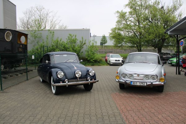 Probably vehicles Tatra T87, Tatra 2-603. Railway