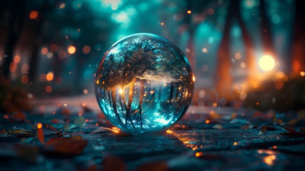 Ai-art-glass-ball-crystal-glowing-floating-particles-depth-o