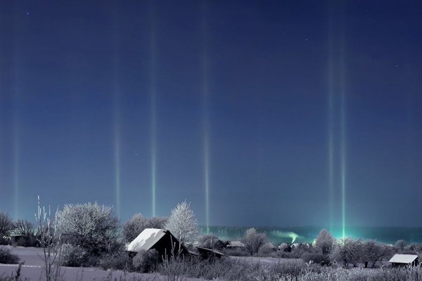 явление Световые столбы