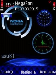 Nokia neon часы анимация