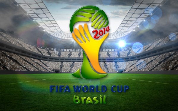 Logo on the background of the stadium a
