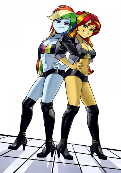 Радуга Дэш и Сансет Шиммер 3771564