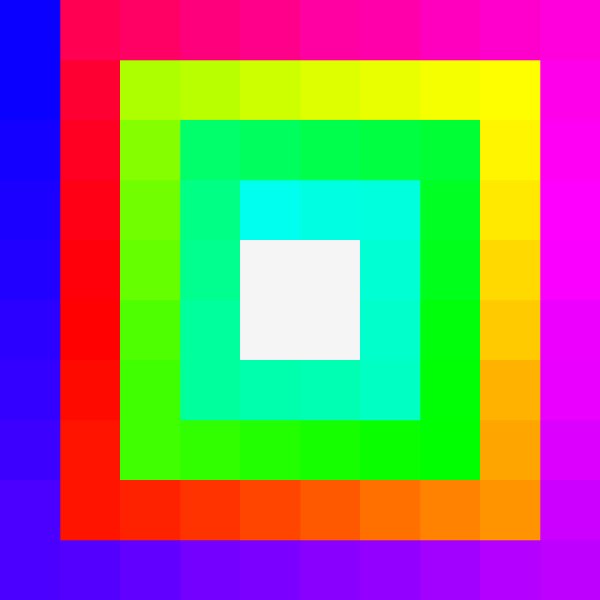 rainbowed