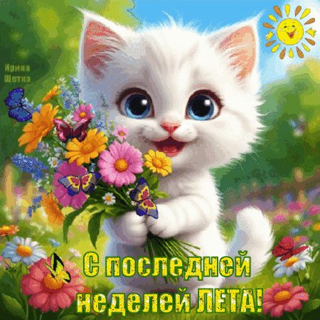 Анимированная открытка с последней неделей
