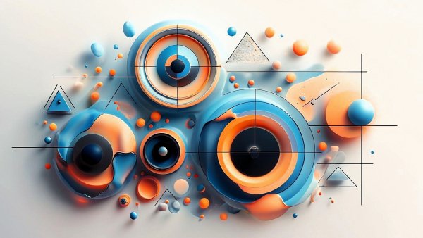 Orange-blue-geometry-modern-art-abstraction-shapes-design