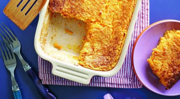 Морковная запеканка с курагой