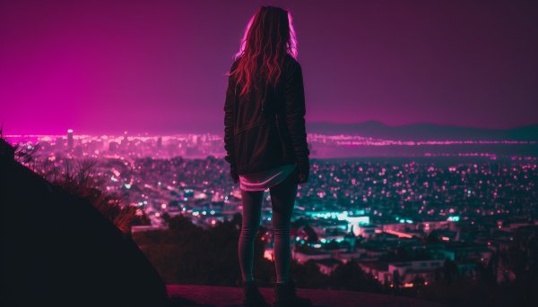Pink-city-night-lights-4k