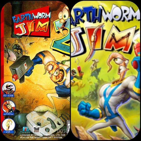 EARTHWORM JIM 2v1 Rus (SEGA)