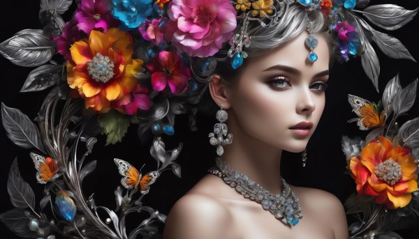 Девушка и цветы,арт.07