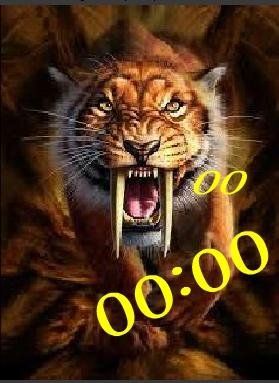 Саблезубый тигр цифр часы